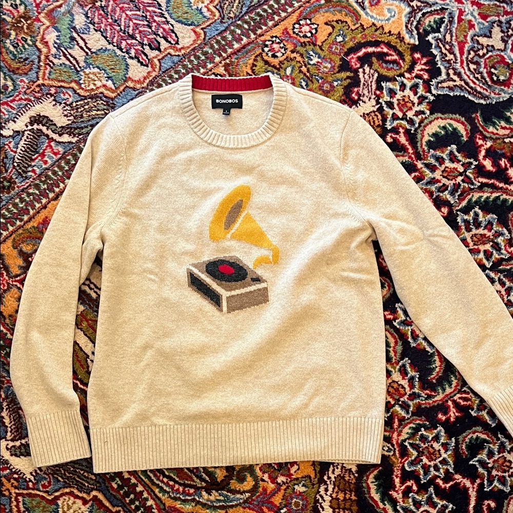 Bonobos Gramophone Crewneck Sweater, Oatmeal